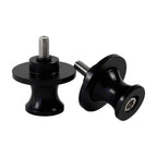 RIDERR Motorcycle Paddock Stand Bobbins - Fits Pre-Threaded Holes In Your Swingarm (Black)