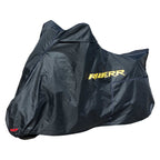 RIDERR Motorcycle Cover - Hurricane Premium All Weather |300d Oxford Fabric | UV Resistant | Fleece Linner | Chain loop Holes | Elasticated Base + Strap