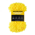 RIDERR Motorcycle MicroFibre Sponge - Chenille Microfibre & Sponge in one | Elasticated Strap (Yellow)