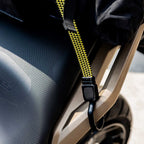 RIDERR Motorcycle Flat Bungee Strap - 36" | Anti Roll Design | Strong Elastic (Black/Yellow)