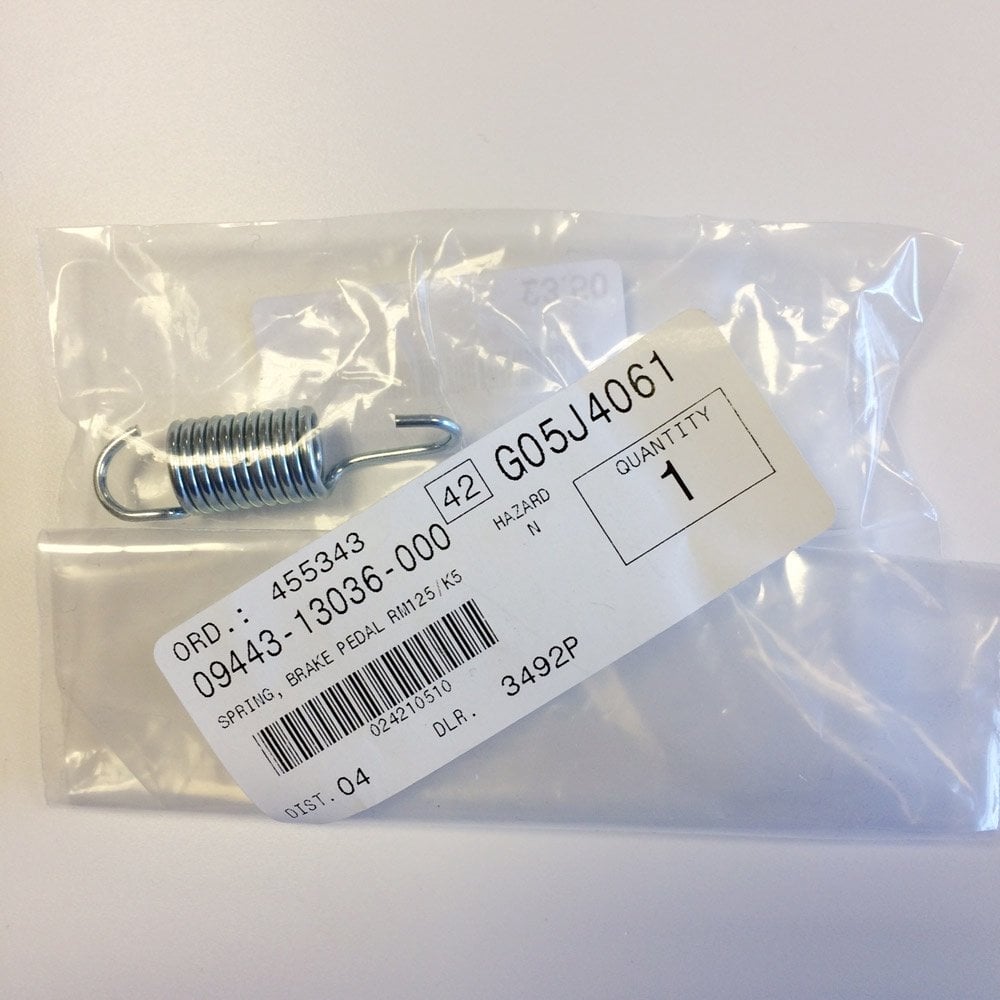 Suzuki Genuine Part - Spring, Brake Pedal (RM125 03-08, RM250 01-08) - 09443-13036-000