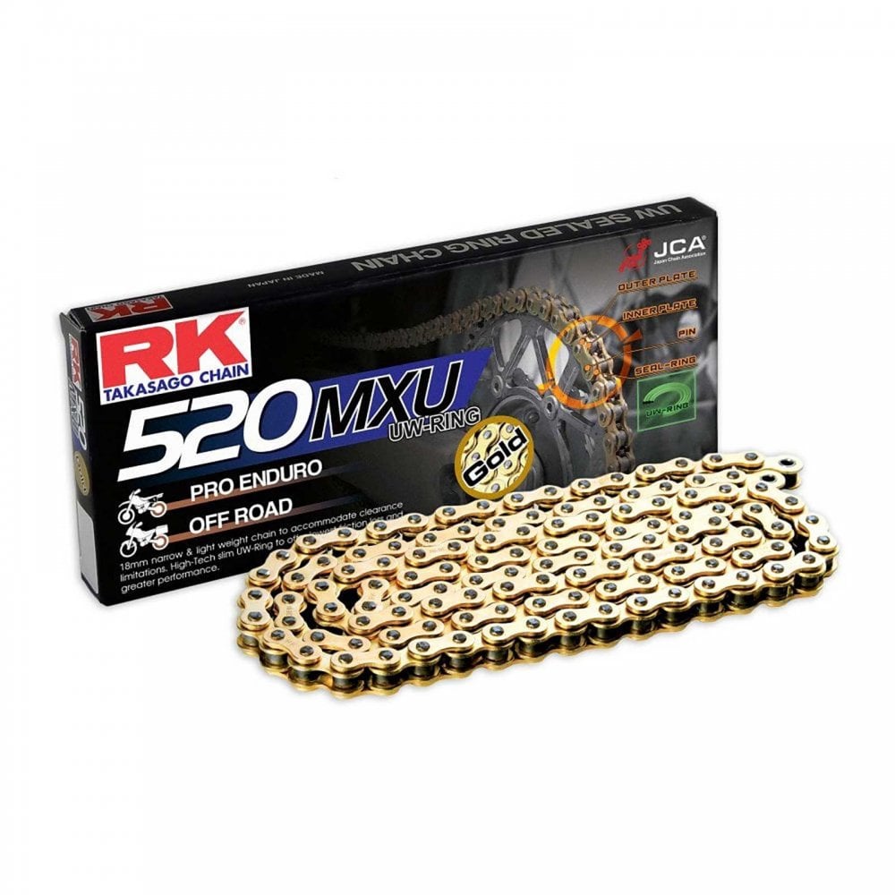 RK Takasago - Chain - 520 x 120L - X-Ring - Gold/Gold - MXU UW-Type