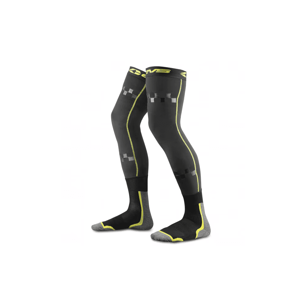 EVS Youth MX | MTB - Knee Brace Socks - Fusion (Black/Hi Viz Yellow) - UK4-7