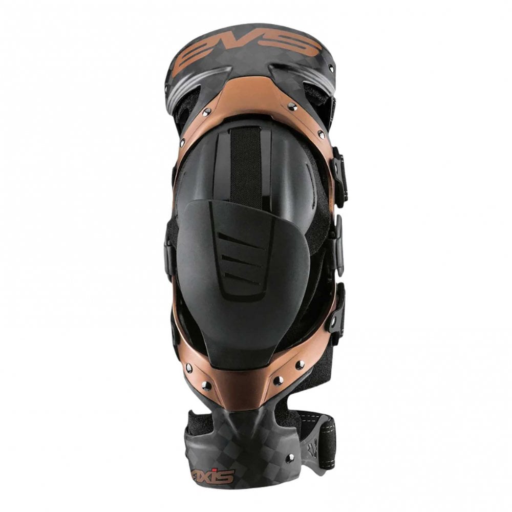 EVS Adult MX | Enduro - Axis Pro Knee Braces - Pair (Black/Copper)