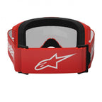Alpinestars Vision 3 WORDMARK MX Goggles (Red) Mirror Silver Lens