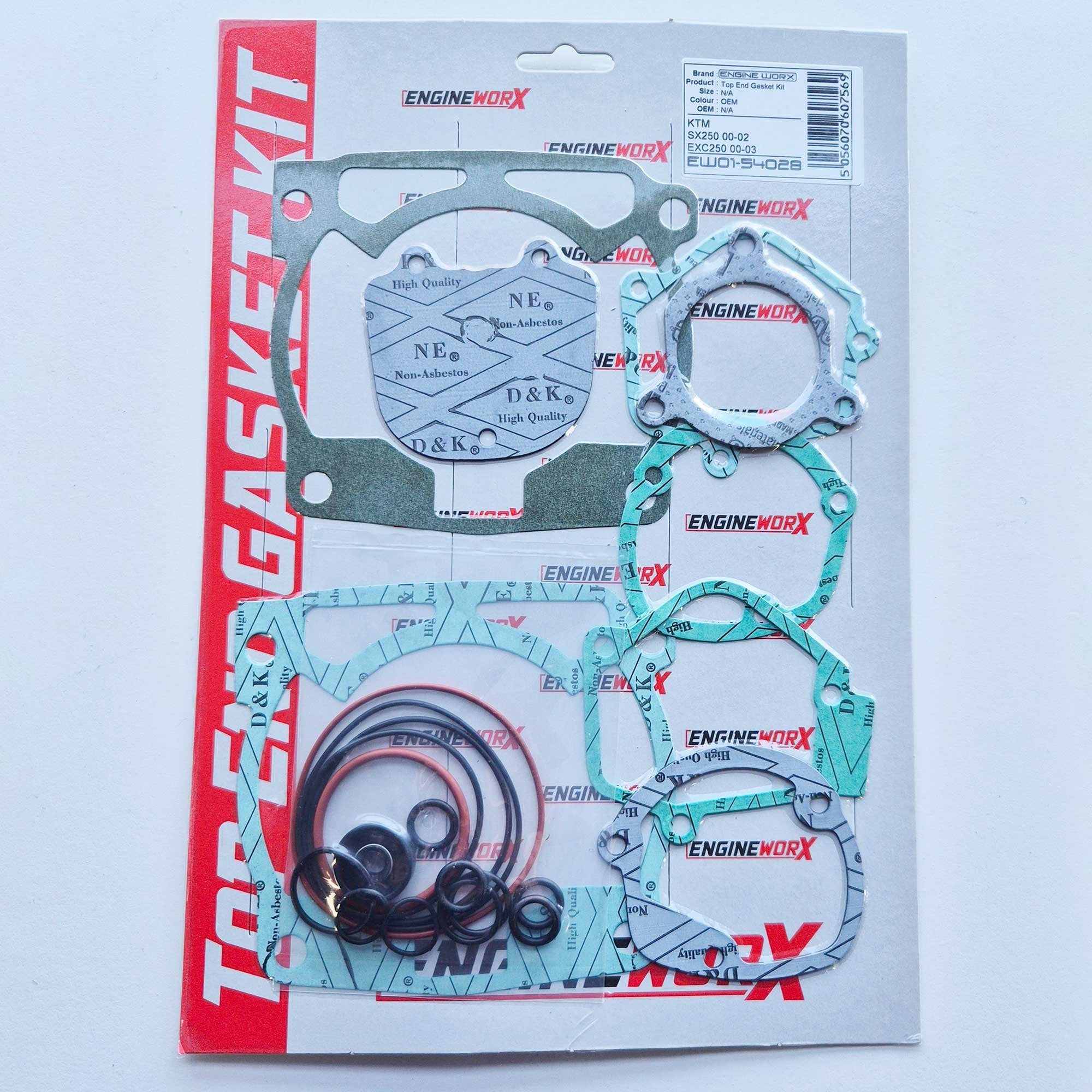 EngineWorx - Top End Gasket Kit - KTM SX250 99-02, SX300 99-03, SX380 99-03, EXC250 99-03, EXC300 99-03, EXC380 99-03, MXC250 02-03, MXC300 02-03