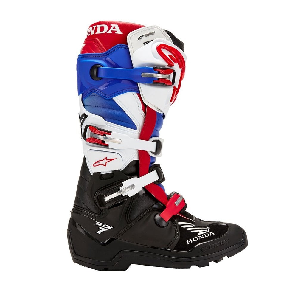 Alpinestars (Honda) Boots - Tech 7 Seven Drystar - Enduro/All Terrain/Waterproof (Black/White/Blue/Bright Red)