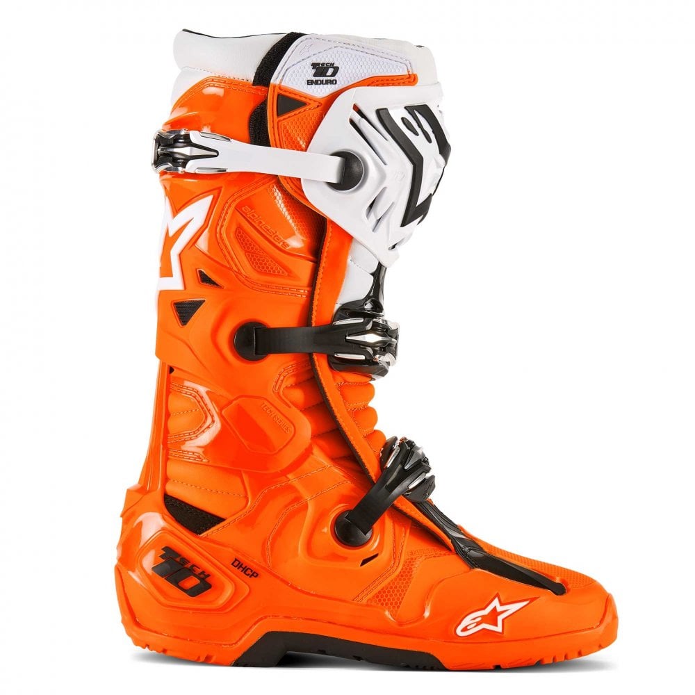 Alpinestars MX Boots - Tech 10 ENDURO (Orange Fluo/Black/White)