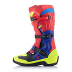 Alpinestars MX Boots - Tech 3 (Bright Red/Dark Blue/Fluo Yellow)