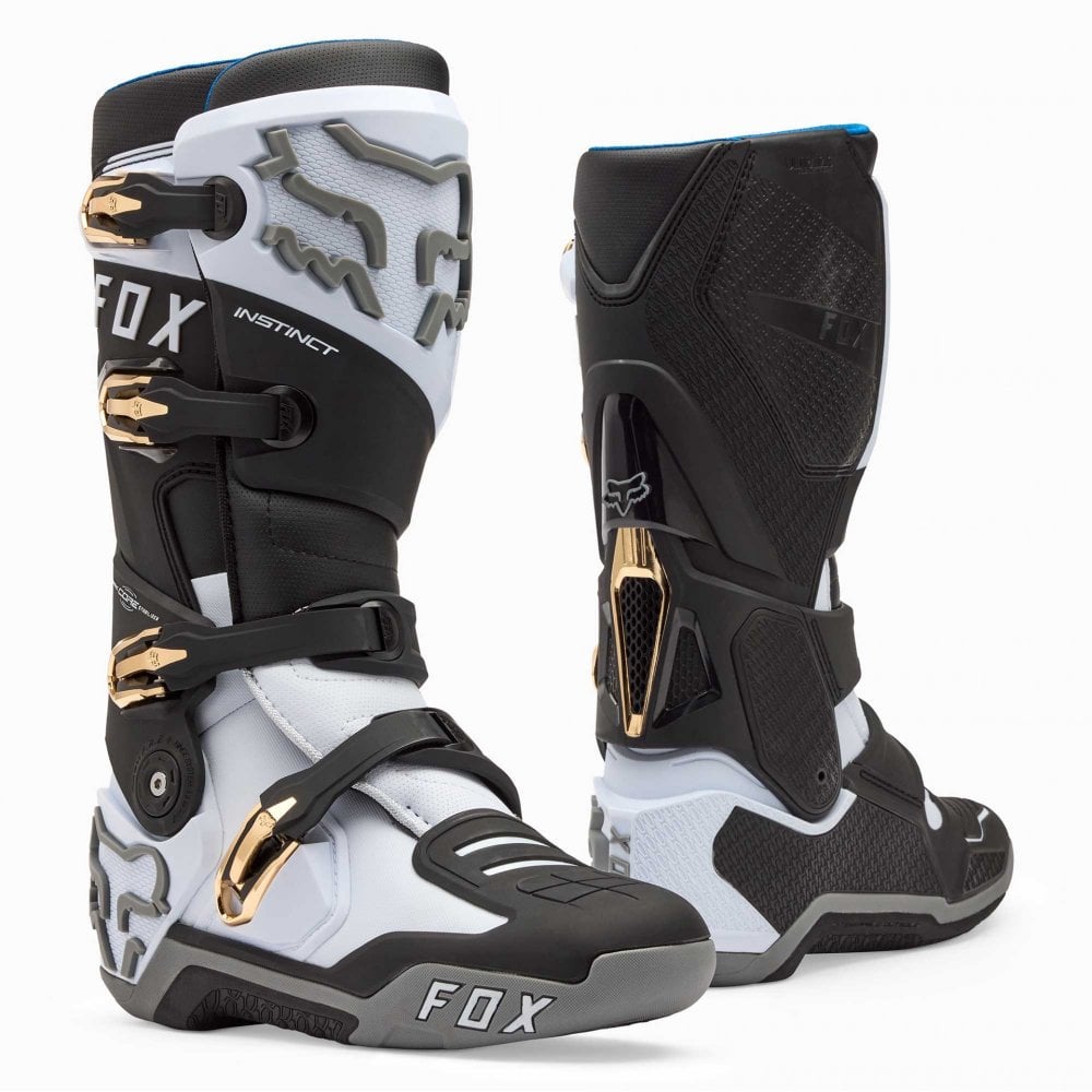 FOX Racing Motocross Boots - INSTINCT 3.0 (White/Black/Grey)