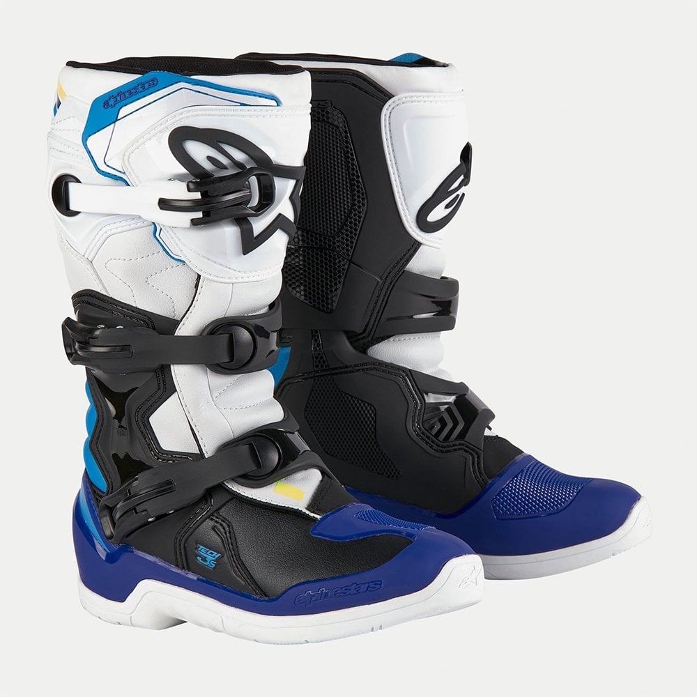 Alpinestars Youth MX Boots  - Tech 3S (White/Black/Enamel Blue)