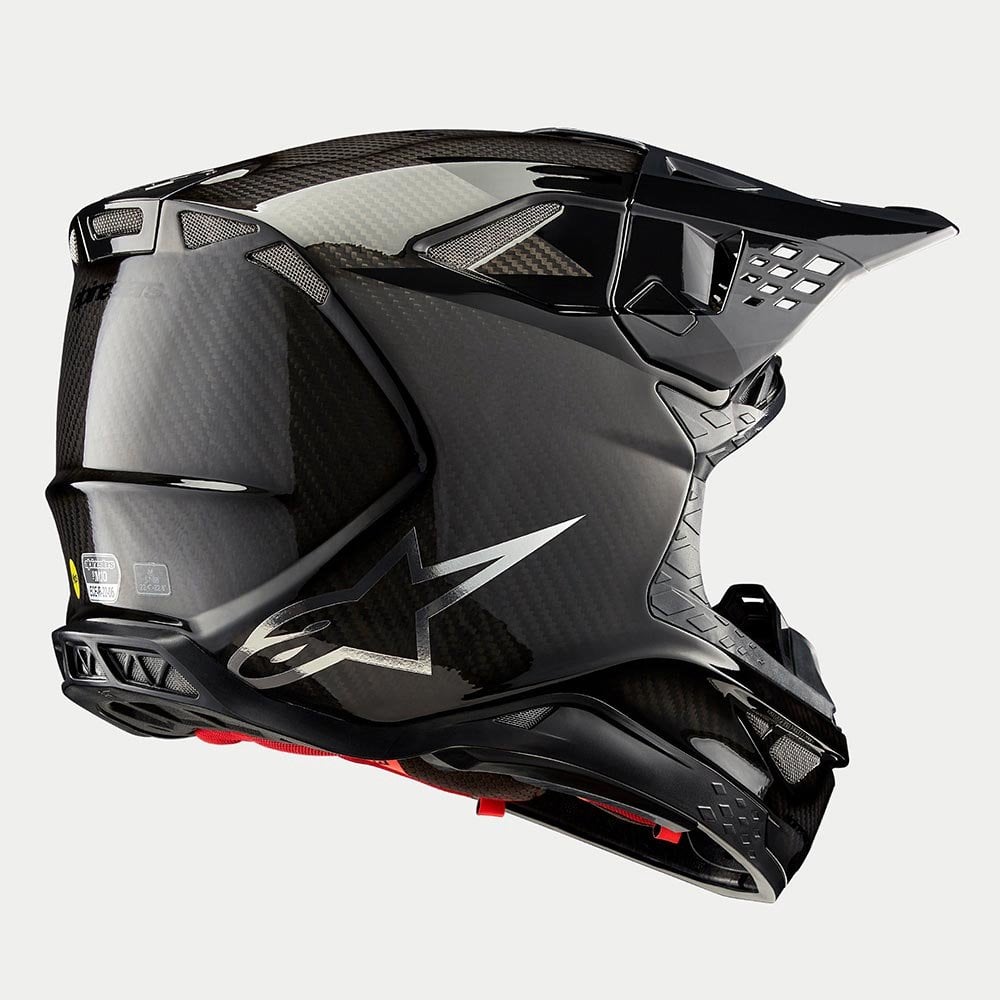 Alpinestars S-M10 MX Helmet - FAME (Black Carbon Matt & Gloss)