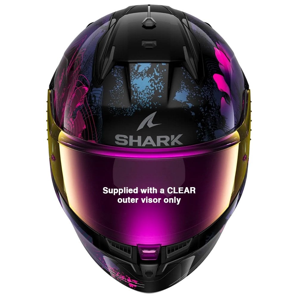 Shark (2025) Helmet - (2206) D-Skwal 3 Mayfer - Gloss Black/Purple/Pink (KVX)