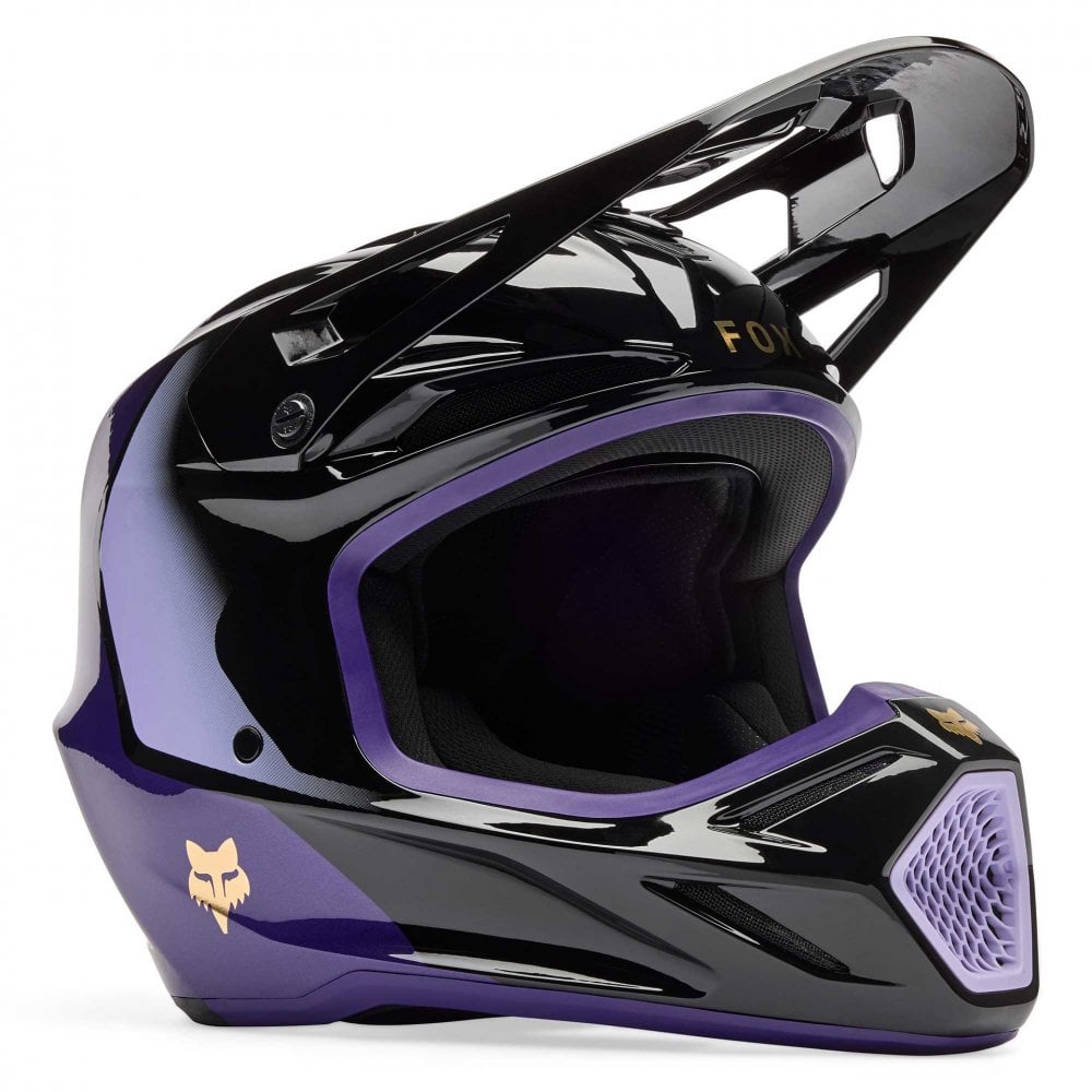FOX MX | Enduro Helmet - V3 DRIP (Black/Purple)