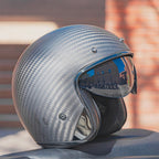 LS2 Motorcycle Open Face  Helmet - OF601 BOB II (Matt Carbon)