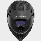 LS2 Motorcycle Adventure Helmet - MX702 Pioneer II Plain (Matt Black)
