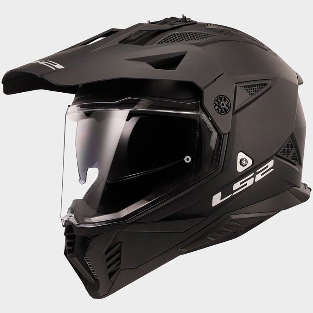 LS2 Motorcycle Adventure Helmet - MX702 Pioneer II Plain (Matt Black)