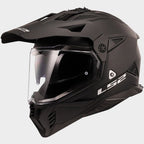 LS2 Motorcycle Adventure Helmet - MX702 Pioneer II Plain (Matt Black)