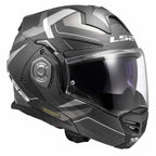 LS2 Motorcycle Touring Flip Over Helmet - FF901 Advant X - C Horizon (Carbon/Silver Grey)