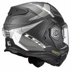 LS2 Motorcycle Touring Flip Over Helmet - FF901 Advant X - C Horizon (Carbon/Silver Grey)