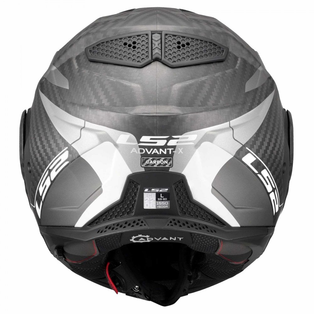 LS2 Motorcycle Touring Flip Over Helmet - FF901 Advant X - C Horizon (Carbon/Silver Grey)