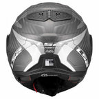 LS2 Motorcycle Touring Flip Over Helmet - FF901 Advant X - C Horizon (Carbon/Silver Grey)