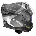 LS2 Motorcycle Touring Flip Over Helmet - FF901 Advant X - C Horizon (Carbon/Silver Grey)