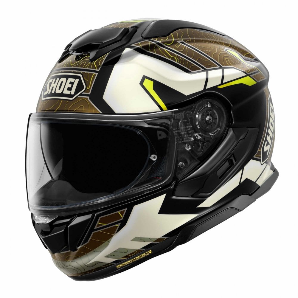 Shoei GT Air 3 Hike TC11 Motorcycle Helmet (White/Gold/Fluo)