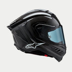 Alpinestars Supertech R10 Solid Motorcycle Race Helmet (Black Carbon Matt / Gloss)