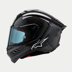 Alpinestars Supertech R10 Solid Motorcycle Race Helmet (Black Carbon Matt / Gloss)