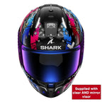 Shark (2025) Helmet - Skwal I3 Hellcat - Black/Purple/Blue (KUB)