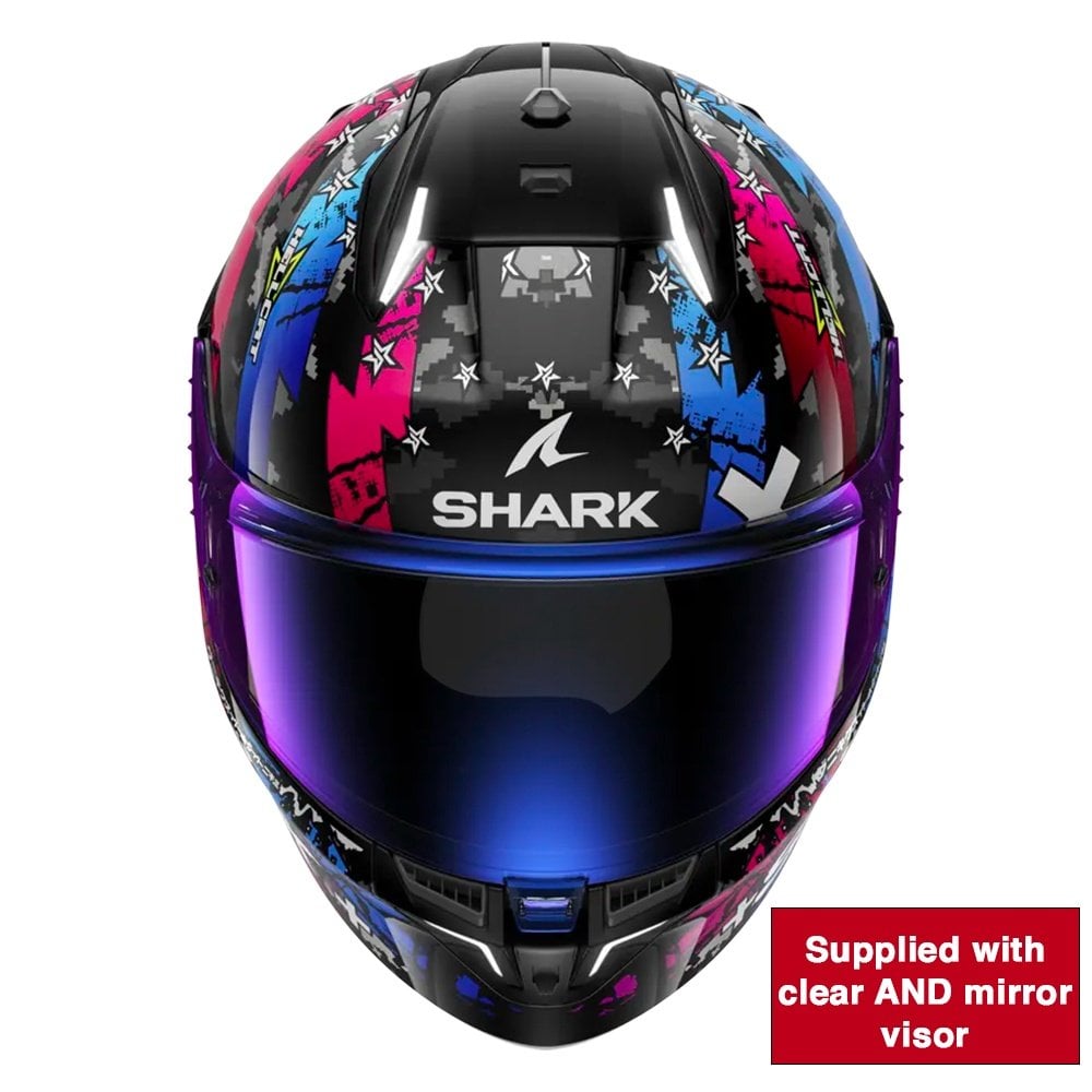 Shark (2025) Helmet - Skwal I3 Hellcat - Black/Purple/Blue (KUB)