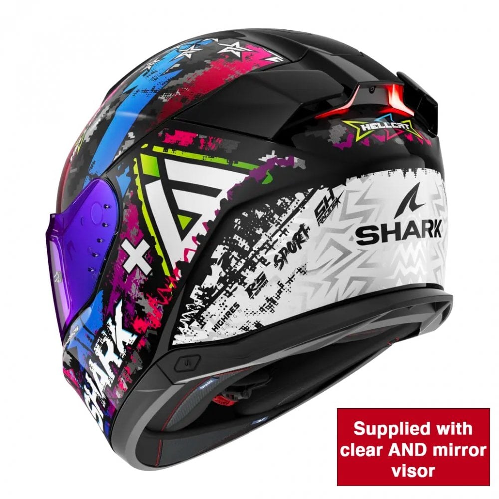 Shark (2025) Helmet - Skwal I3 Hellcat - Black/Purple/Blue (KUB)