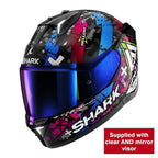 Shark (2025) Helmet - Skwal I3 Hellcat - Black/Purple/Blue (KUB)