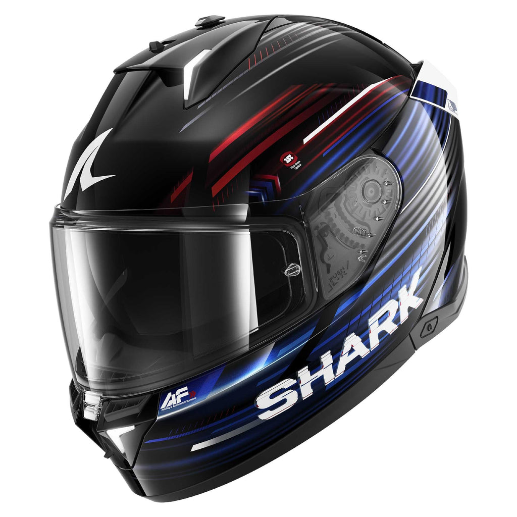Shark (2026) Helmet - Skwal I3 Light Blur Black/Red/Blue