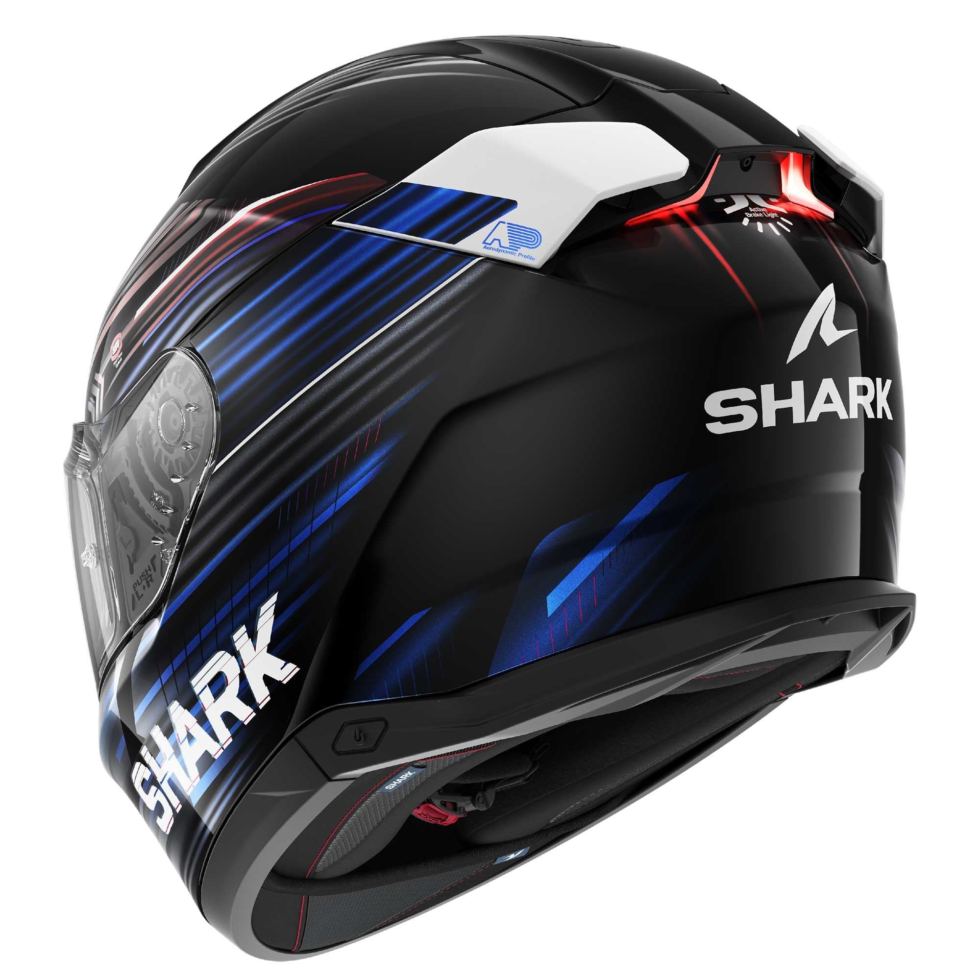 Shark (2026) Helmet - Skwal I3 Light Blur Black/Red/Blue