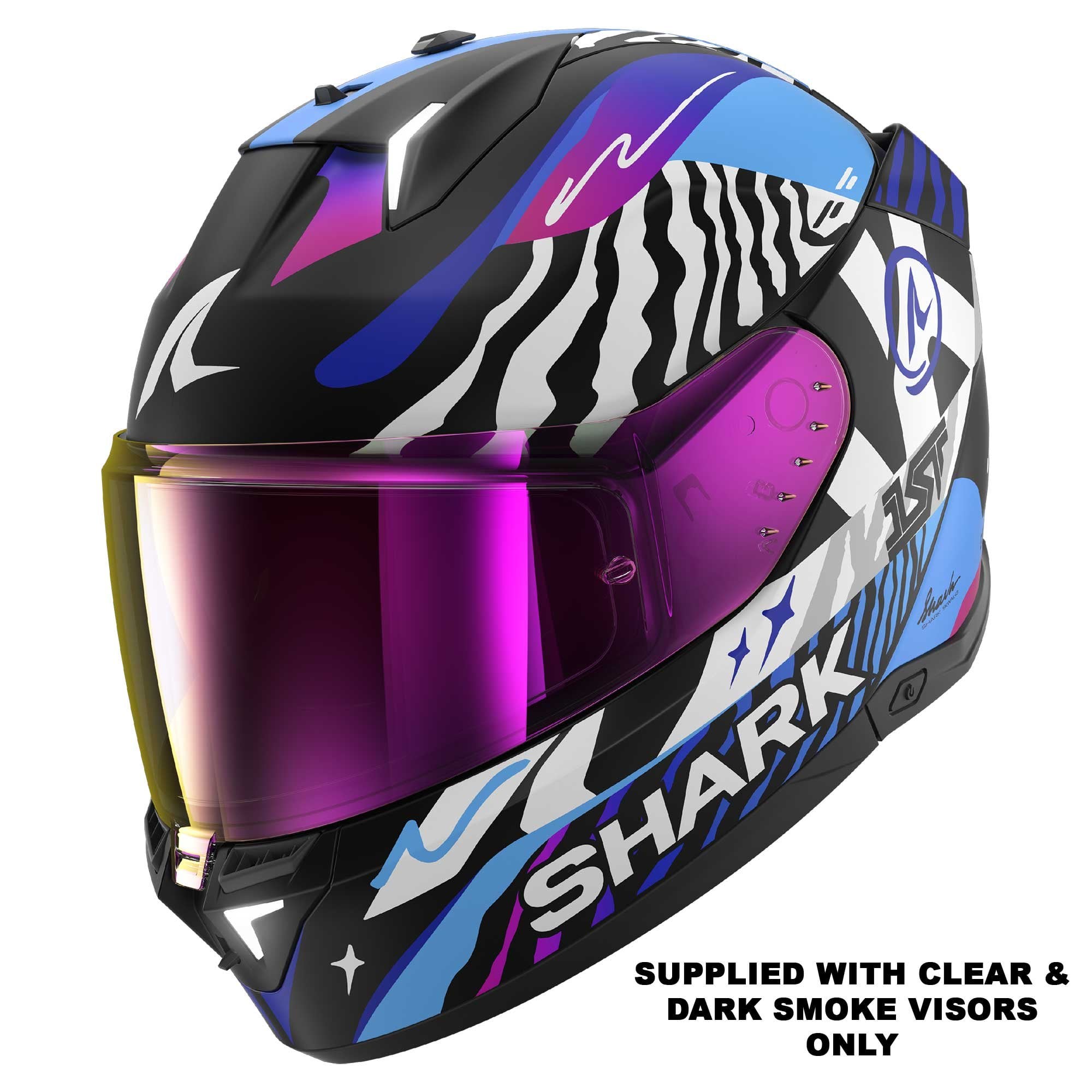 Shark (2026) Helmet - Skwal I3 Speed Fancy Black/White/Blue