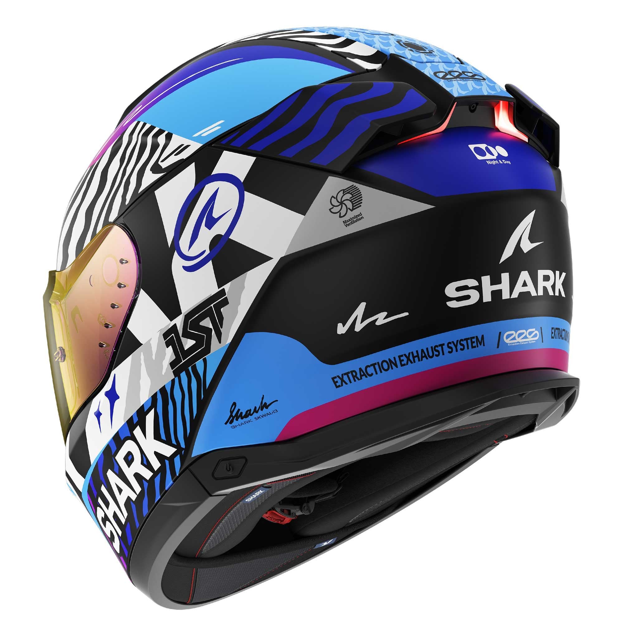 Shark (2026) Helmet - Skwal I3 Speed Fancy Black/White/Blue