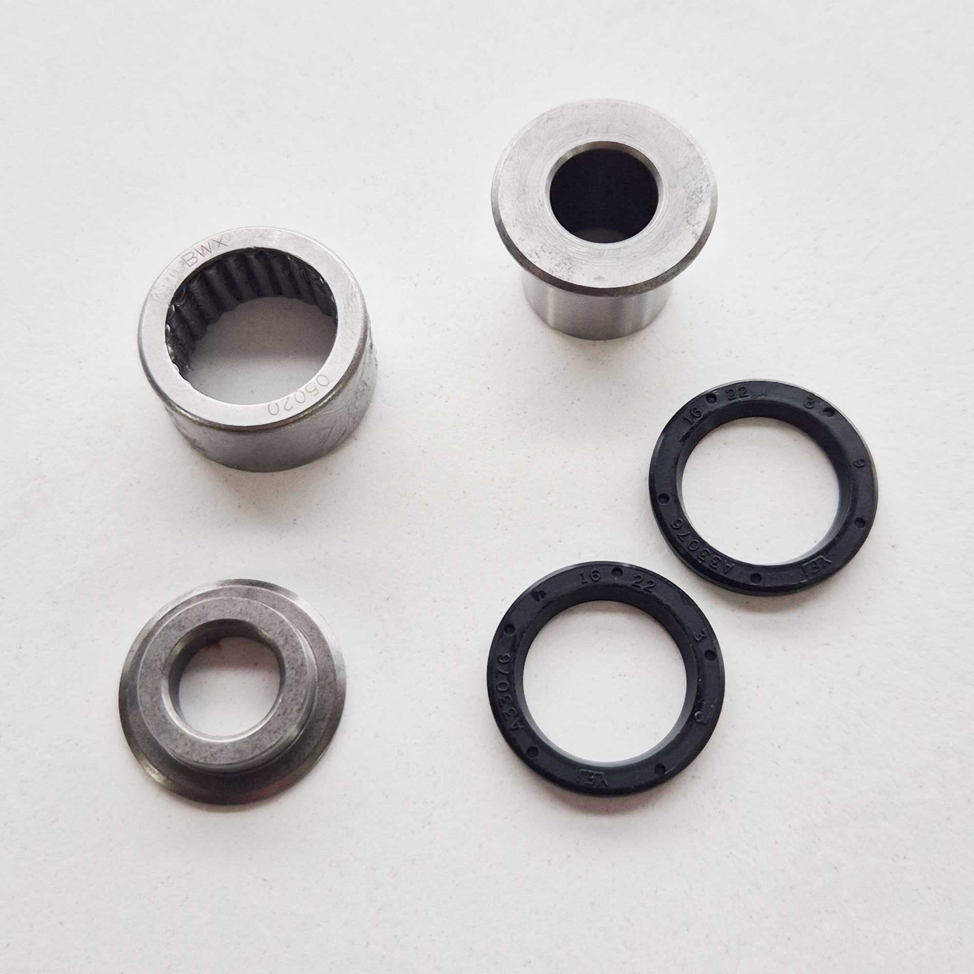 RFX - Lower Shock Bearing Kit - Kawasaki KX65 00-26, KX80 98-00, KX85 01-26, KX100 98-21, KX125/250 98-08, KXF250 04-26, KXF450 06-26, KLX230 20-24, KLX450 08-19, Suzuki RM60 03-05, RM100 03, RMZ250 04-05 (29-1030)