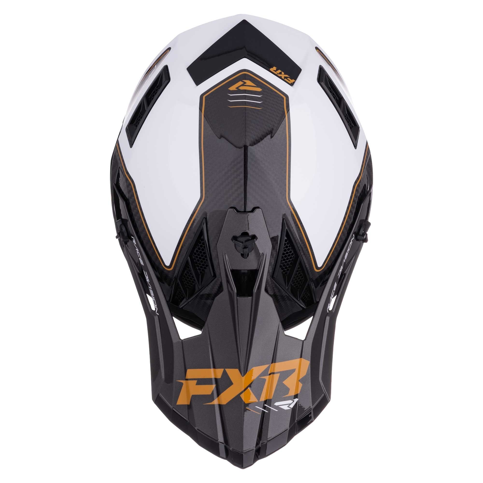 FXR (MX26) Helmet - Helium CARBON (Gold/White)