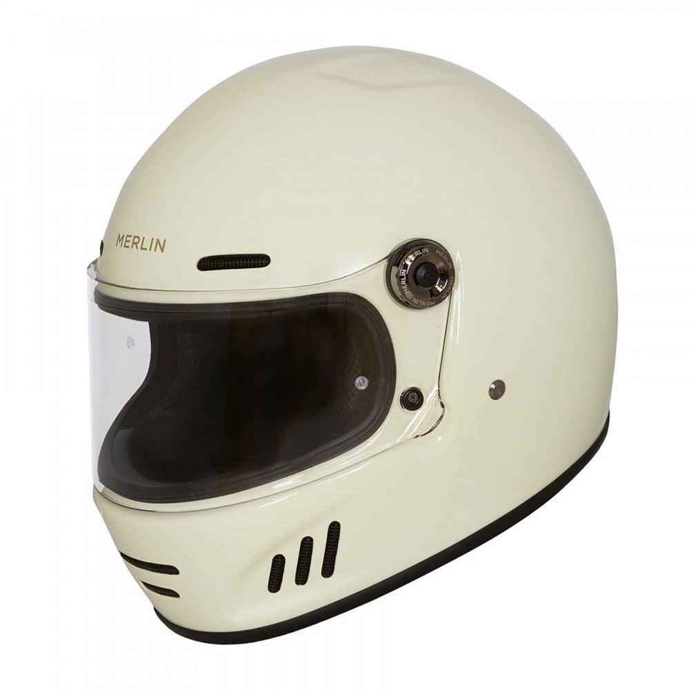 Merlin (2025) Full Face Helmet - Revival - Vintage (White)