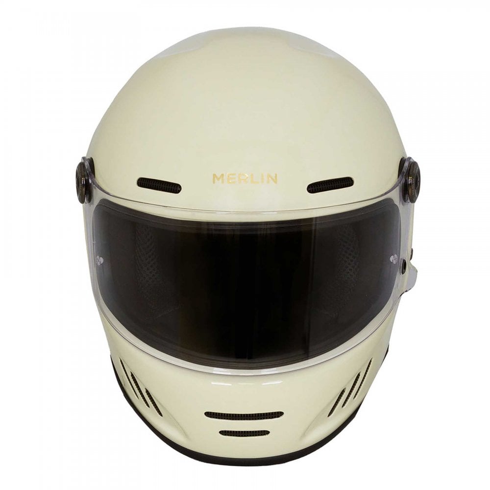 Merlin (2025) Full Face Helmet - Revival - Vintage (White)
