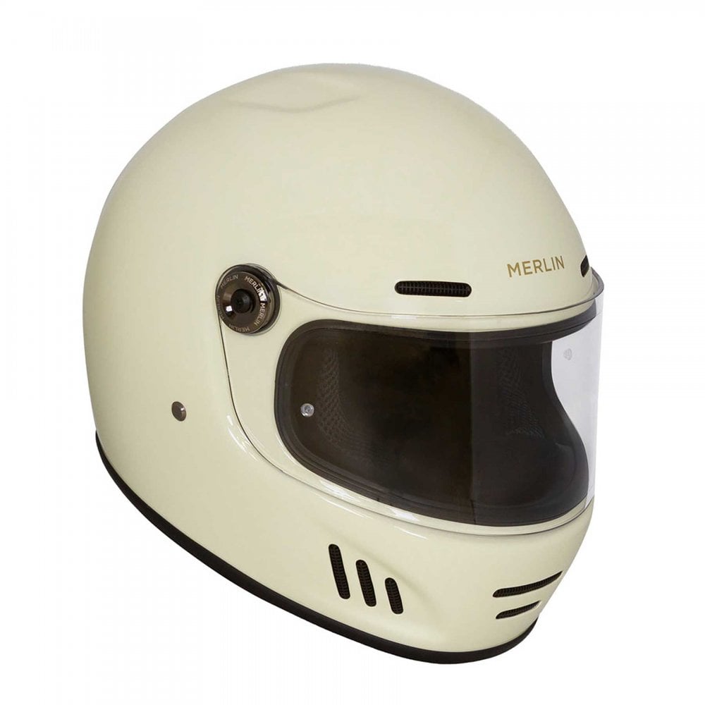Merlin (2025) Full Face Helmet - Revival - Vintage (White)