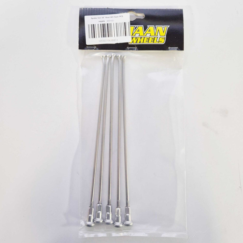 Haan Spokes (x5) - Fit all Haan MX Hubs With 19” Rear Rim (inc 8gx.300 Alloy Nipples)