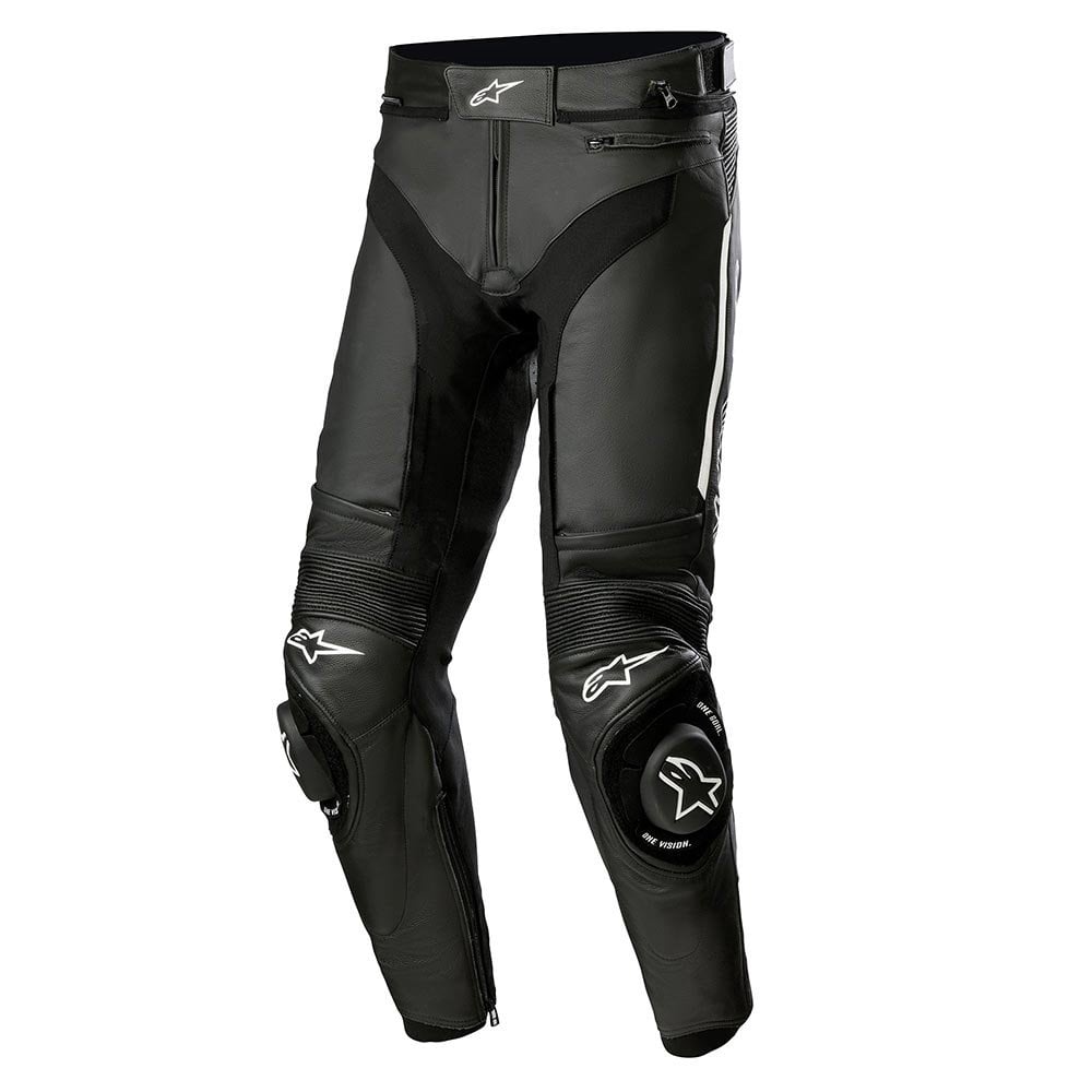 Alpinestars Missile V3 Motorcycle Leather Jeans (Black/White) *Regular Leg*