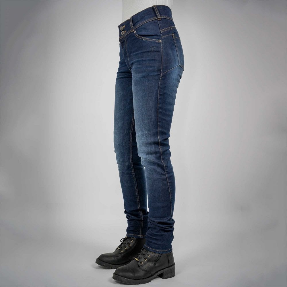 Bull-It Women's Harrier (AA) Slim Motorcycle Jeans (Blue) Regular Leg