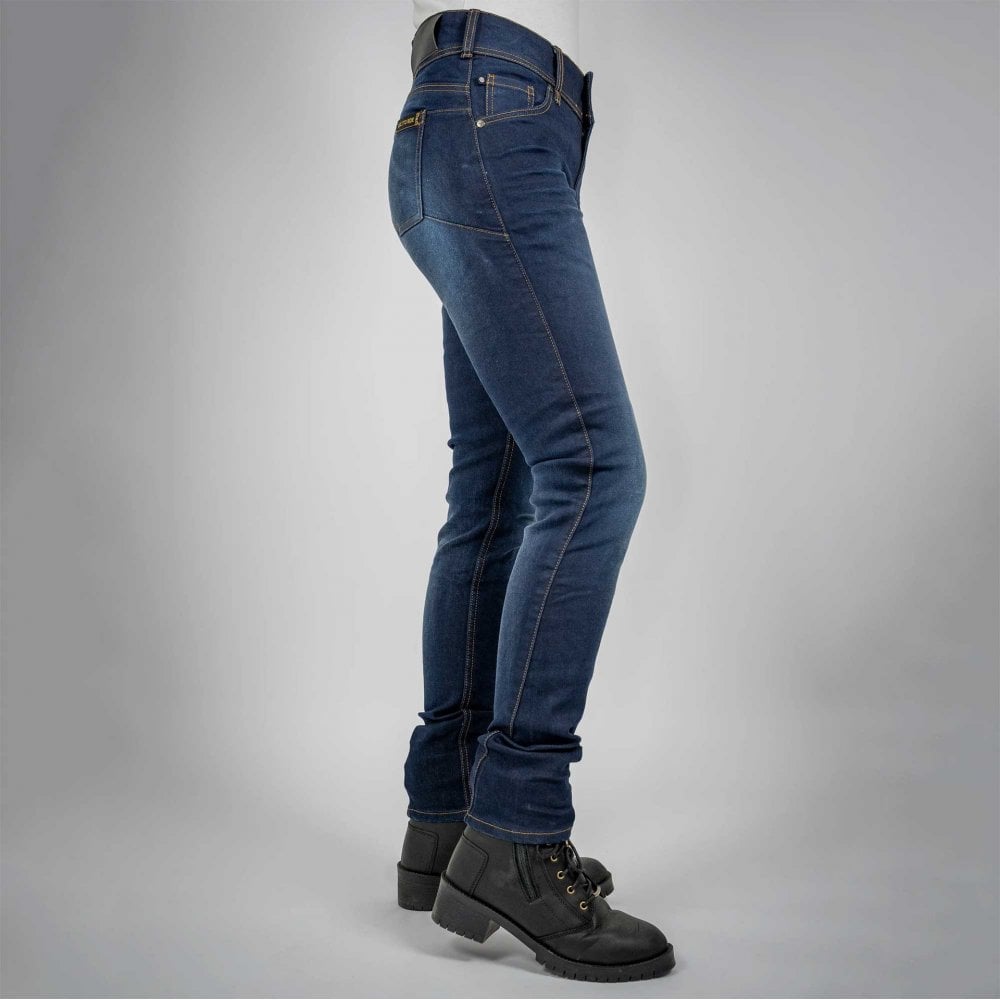 Bull-It Women's Harrier (AA) Slim Motorcycle Jeans (Blue) Regular Leg