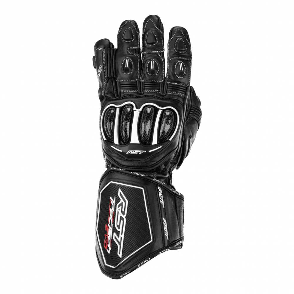 RST Motorcycle Race | Road Leather Gloves - Tractech Evo CE (Black)