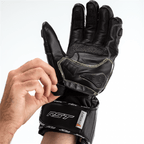RST Motorcycle Race | Road Leather Gloves - Tractech Evo CE (Black)