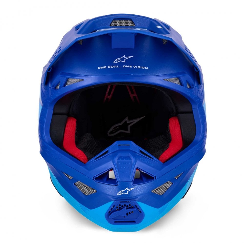 Alpinestars S-M10 MX Helmet - FLOOD (Metallic Blue/Med Blue/Black Carbon M&G)
